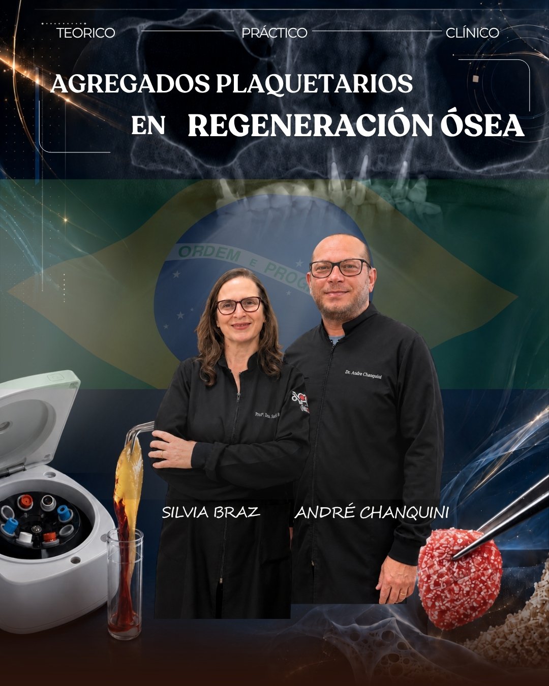 Afiche del curso PRF en Regeneración Ósea